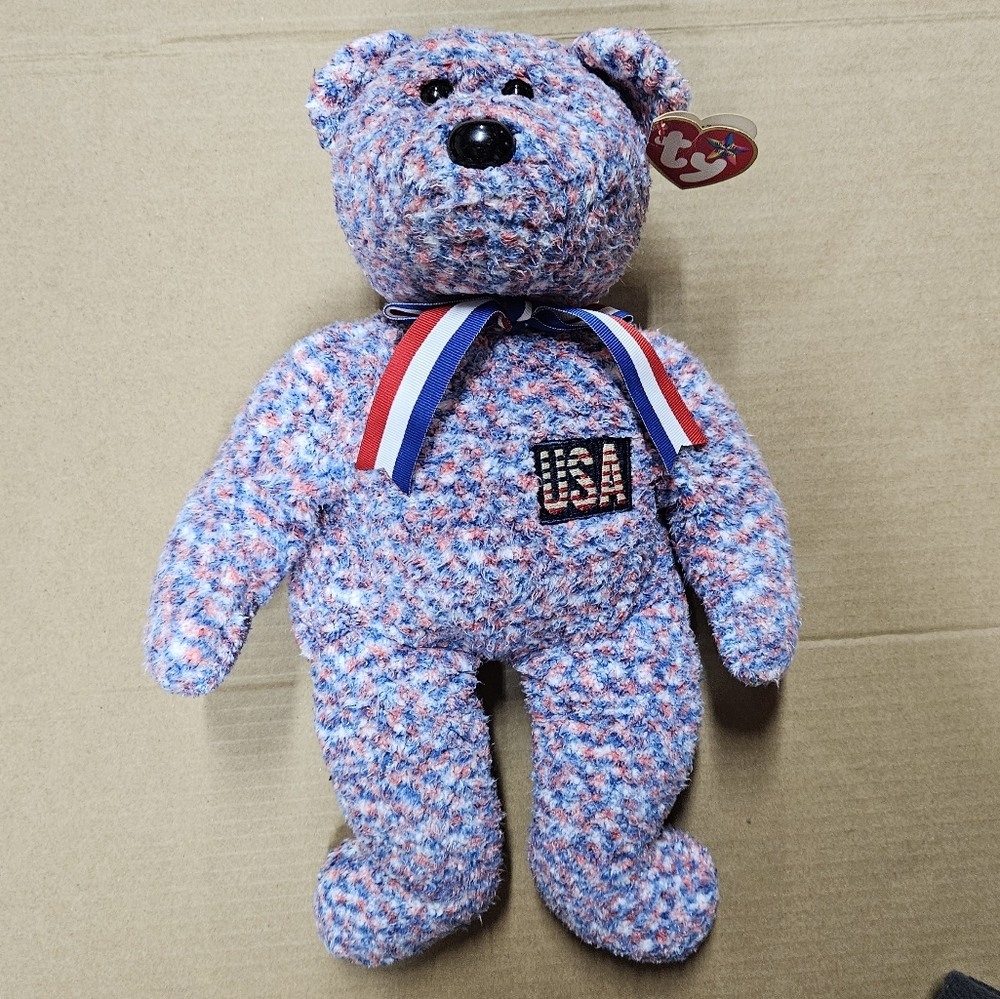 Ty Beanie Babie Bear USA vintage